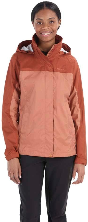 imageMARMOT Womens Precip Eco Lightweight ampamp Waterproof Rain JacketSunburnAuburn  Latest Collection