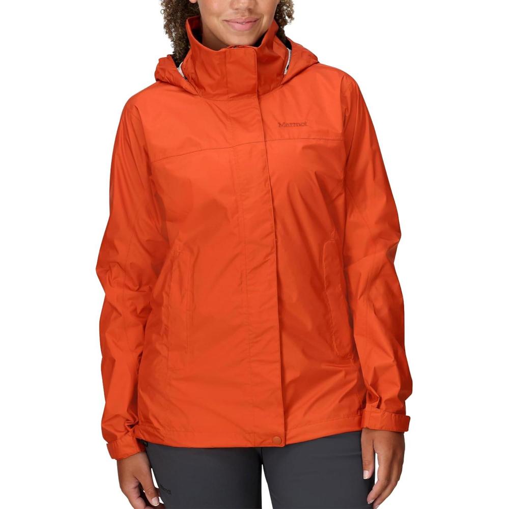 imageMARMOT Womens Precip Eco Lightweight ampamp Waterproof Rain JacketGinger Blossom  Latest Collection