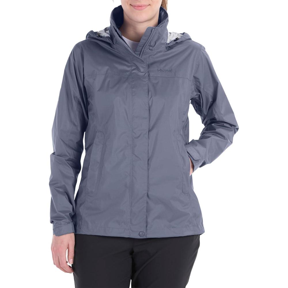 imageMARMOT Womens Precip Eco Lightweight ampamp Waterproof Rain JacketSteel Onyx  Latest Collection