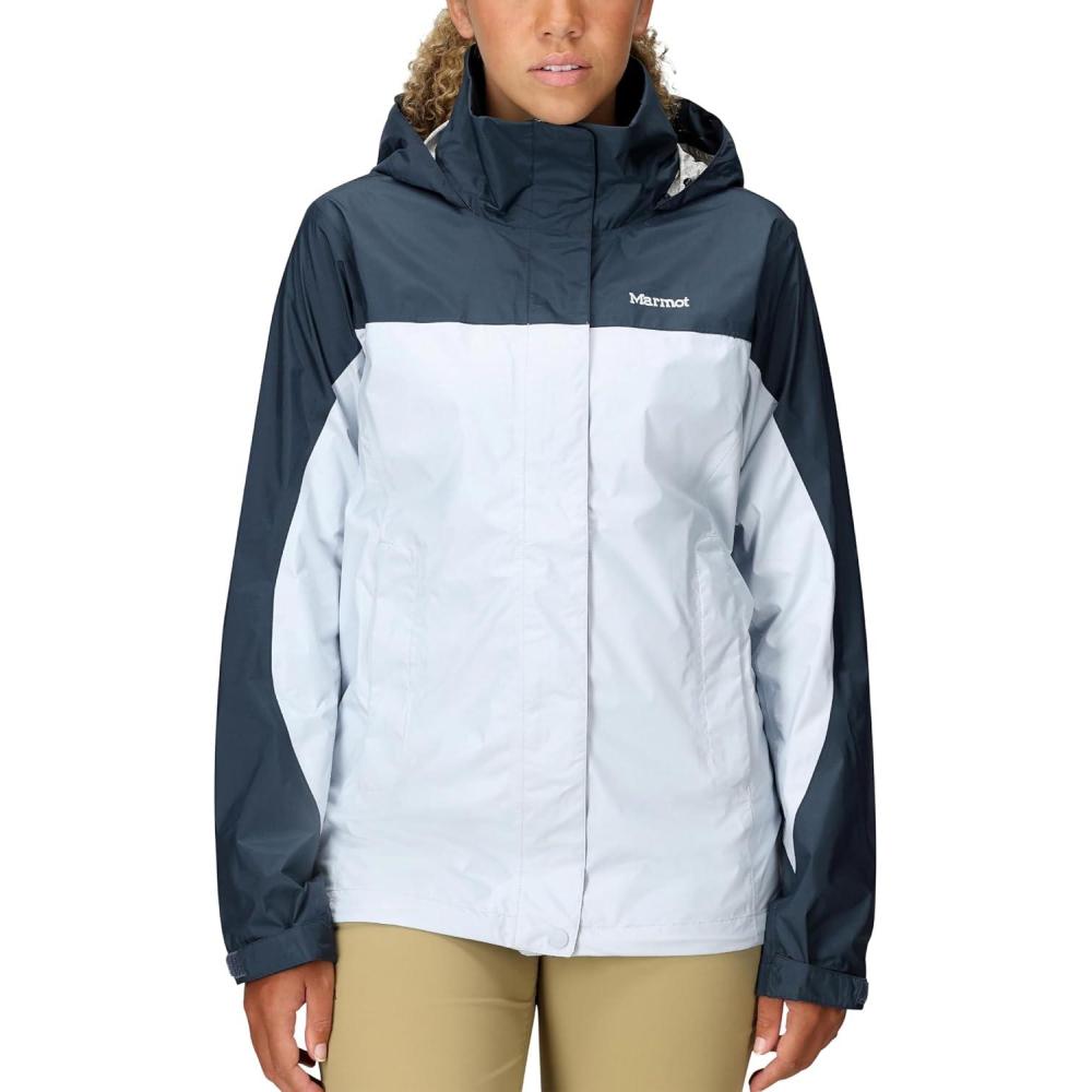 imageMARMOT Womens Precip Eco Lightweight ampamp Waterproof Rain JacketThunderheadVapor  Latest Collection