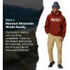 imageMARMOT Mens MMW Hoody  Hooded Sweatshirt with Screen Printed Graphic DoubleLayer Hood and Kangaroo PocketPecan