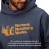 imageMARMOT Mens MMW Hoody  Hooded Sweatshirt with Screen Printed Graphic DoubleLayer Hood and Kangaroo PocketThunderhead