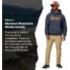 imageMARMOT Mens MMW Hoody  Hooded Sweatshirt with Screen Printed Graphic DoubleLayer Hood and Kangaroo PocketThunderhead