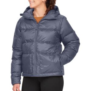 imageMARMOT womens Womens Guides Down Puffer Jacket With Hood 700fill InsulatedSteel Onyx