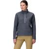 imageMARMOT Womens Drop Line 12 Zip Pullover Jacket  Lightweight Breathable 100Weight Sweater FleeceSteel Onyx Heather