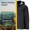 imageMARMOT Mens Precip Eco Waterproof Rain Jacket  100 Recycled Breathable Lightweight Packable RaincoatBlack 1