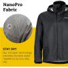 imageMARMOT Mens Precip Eco Waterproof Rain Jacket  100 Recycled Breathable Lightweight Packable RaincoatBlack 1