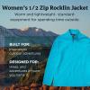 imageMARMOT Womens Rocklin 12 Zip Jacket  Classic Warm Lightweight 100Weight Fleece LayerEnamel Blue