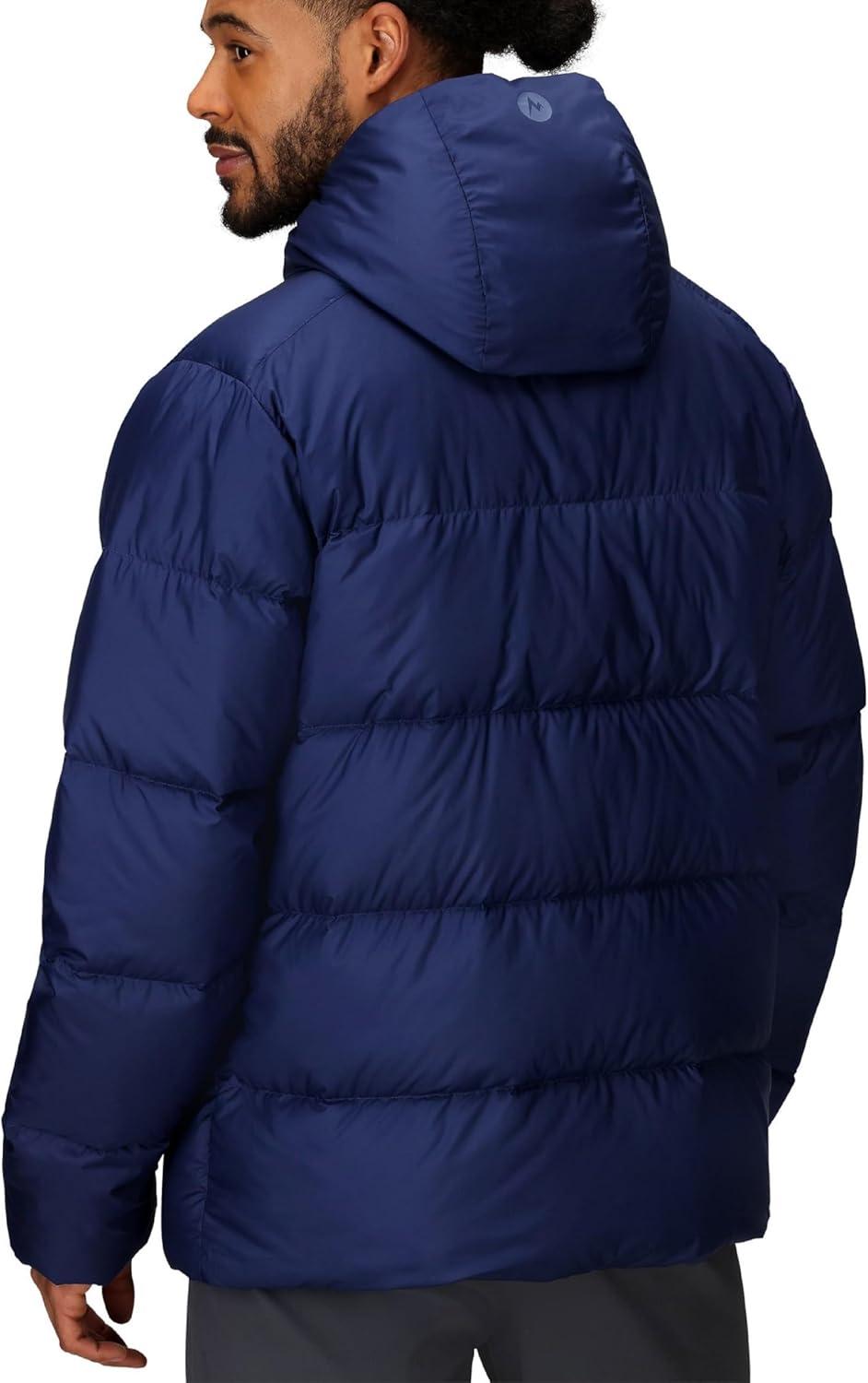 imageMARMOT mens Guides Down Hoody  Down Filled Water Resistant Puffer Jacket With HoodArctic Navy