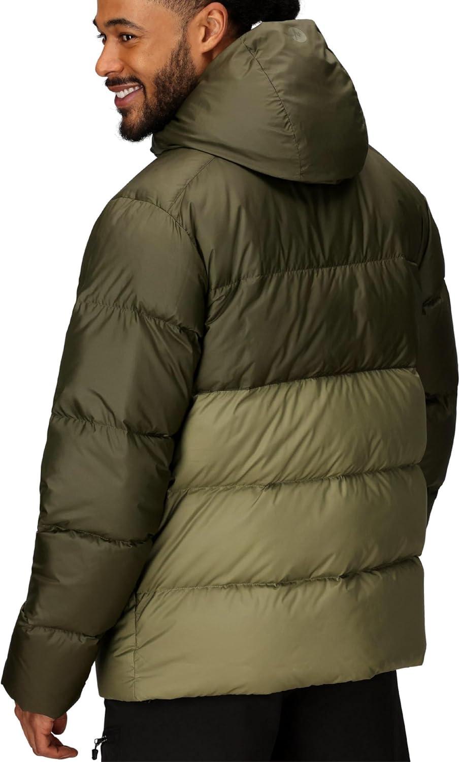 imageMARMOT mens Guides Down Hoody  Down Filled Water Resistant Puffer Jacket With HoodRosin GreenOlive Grove